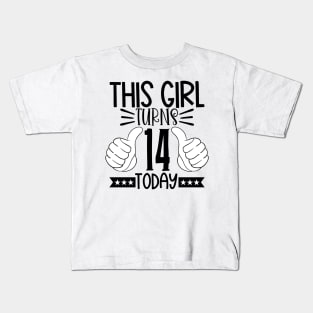 This girl turns 14 today Kids T-Shirt